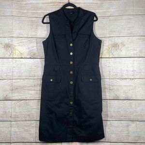 Banana Republic Factory Black Button Down Cargo Dress 14